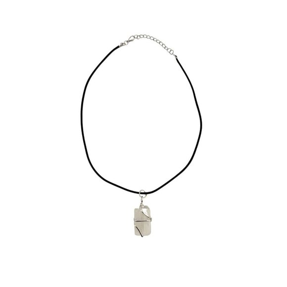 Unbranded | Selenite Crystal Pendant Necklace | White | 4.5cm - Picture 1 of 4